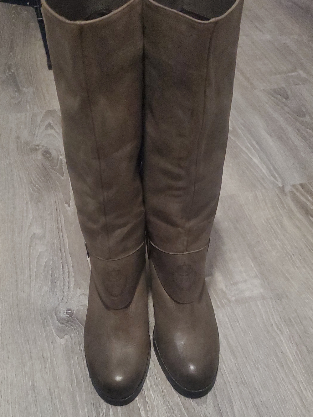 Lauren Ralph Lauren Delsa Burnished Leather Riding Boots Size 11